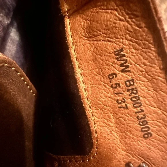 Born Brown Suede Boots with Colorful Aztec Pattern - Picture 4 of 5